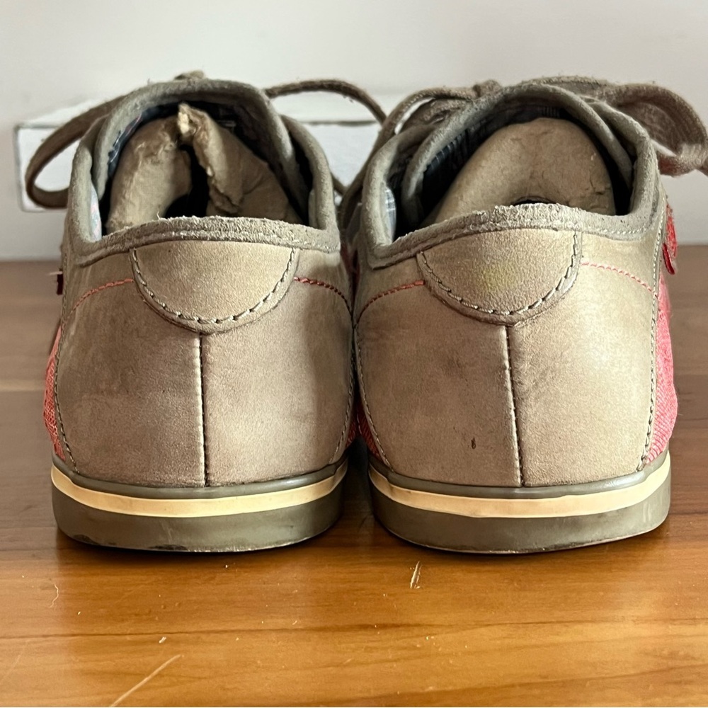 Keen Coronado Red Canvas Taupe Leather Low Top Sneakers Womens 8.5 1004619 - Picture 9 of 9
